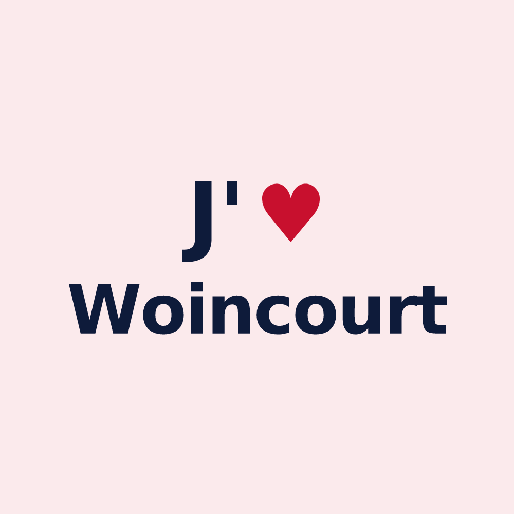 Magnet personnalisé Woincourt — design J'aime Woincourt