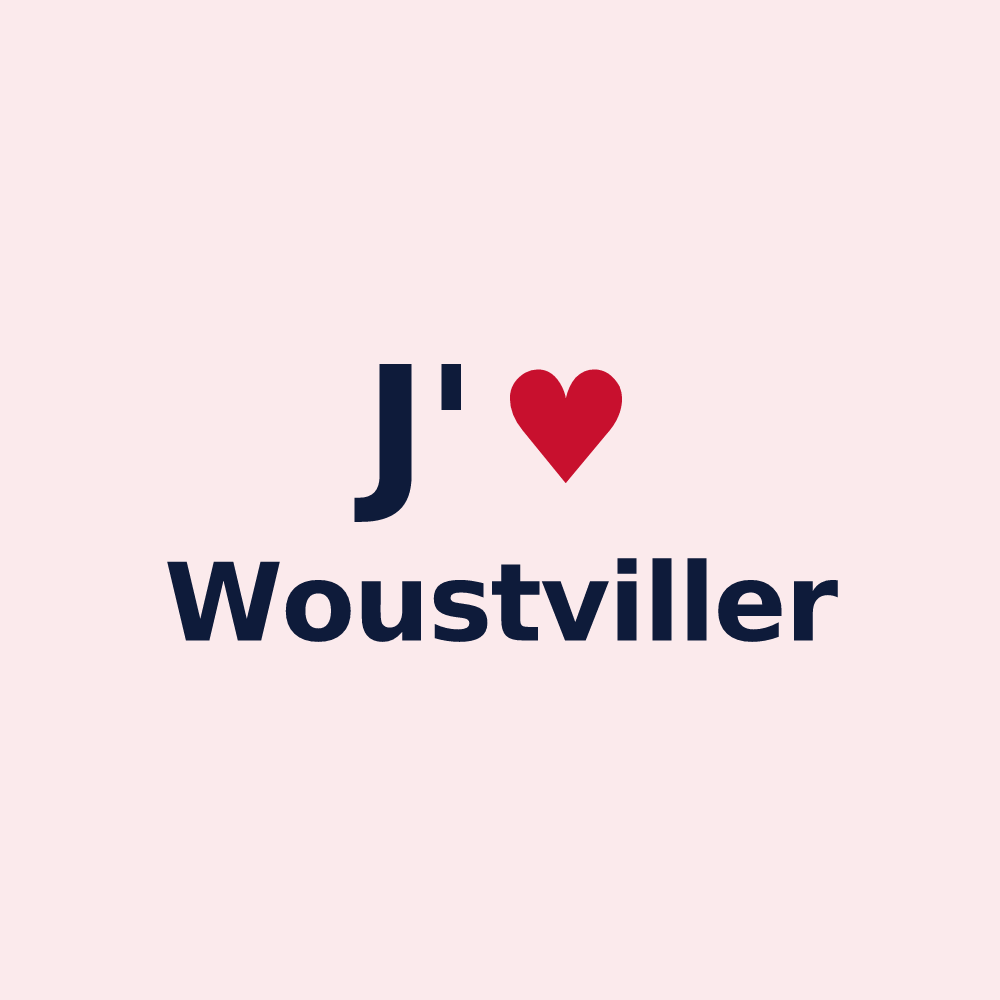 Magnet personnalisé Woustviller — design J'aime Woustviller