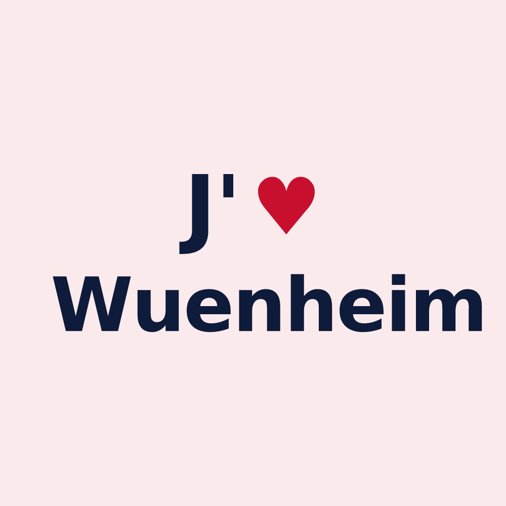 Magnet personnalisé Wuenheim — design J'aime Wuenheim