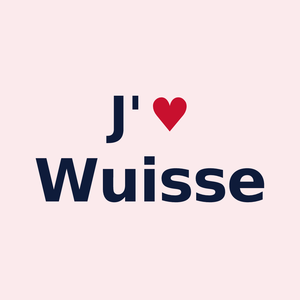 Magnet personnalisé Wuisse — design J'aime Wuisse