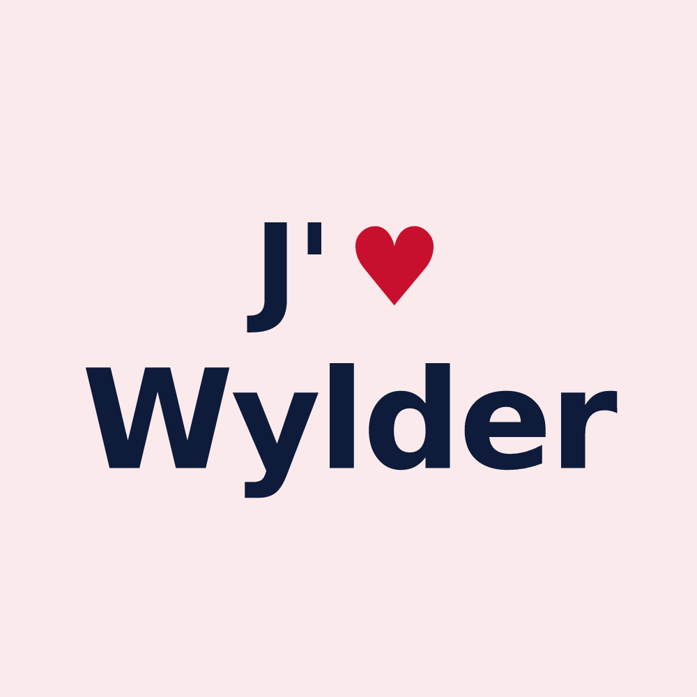 Magnet personnalisé Wylder — design J'aime Wylder