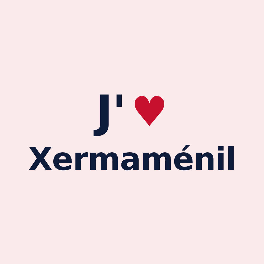 Magnet personnalisé Xermaménil — design J'aime Xermaménil