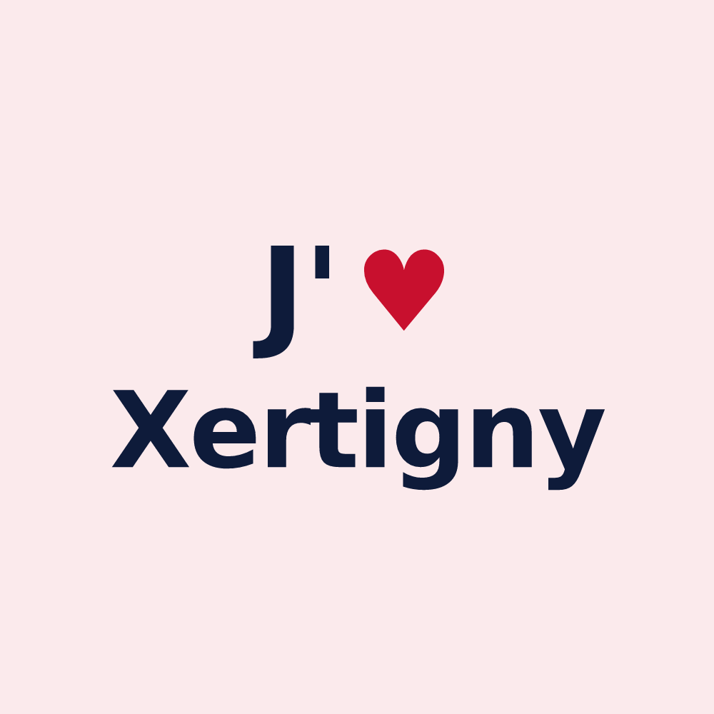 Magnet personnalisé Xertigny — design J'aime Xertigny