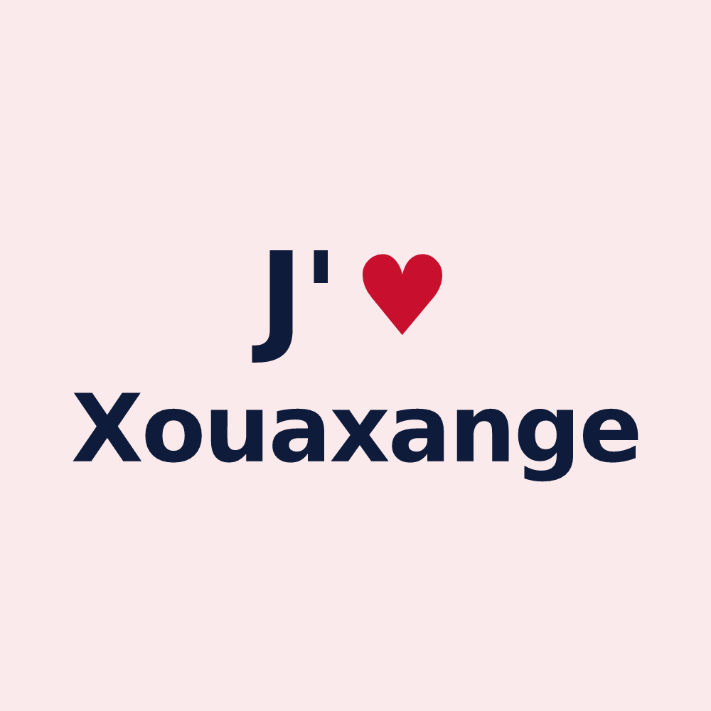 Magnet personnalisé Xouaxange — design J'aime Xouaxange