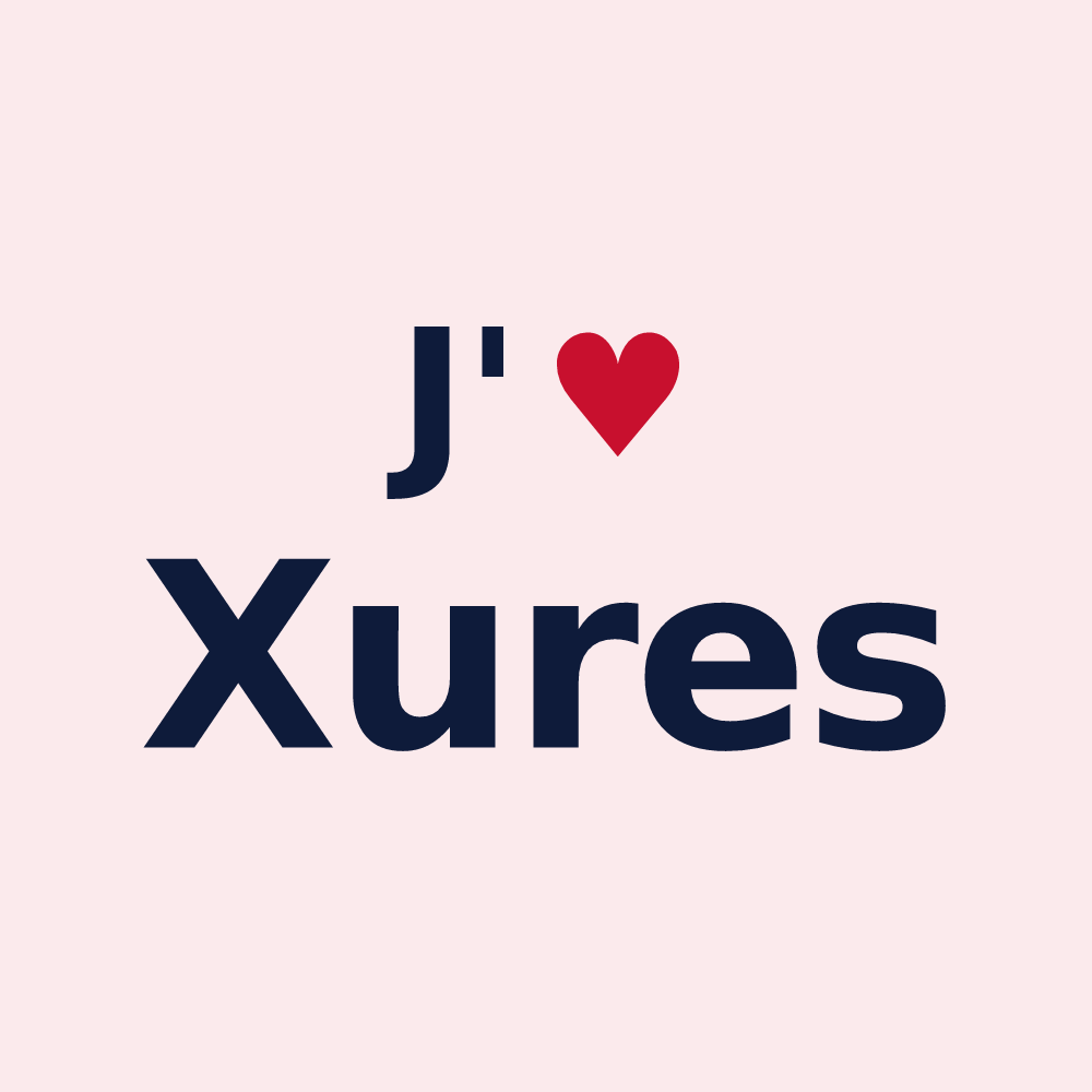 Magnet personnalisé Xures — design J'aime Xures
