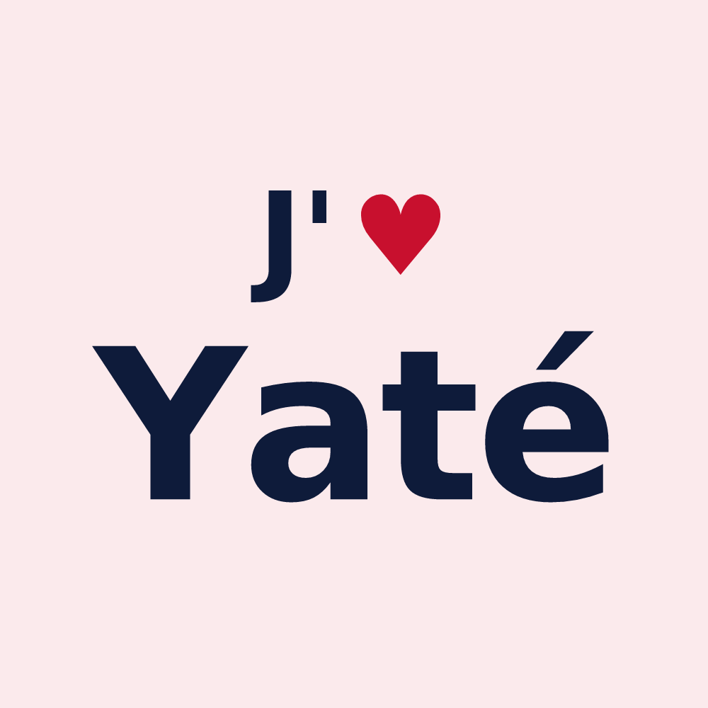 Magnet personnalisé Yaté — design « J'aime Yaté » imprimé sur le magnet