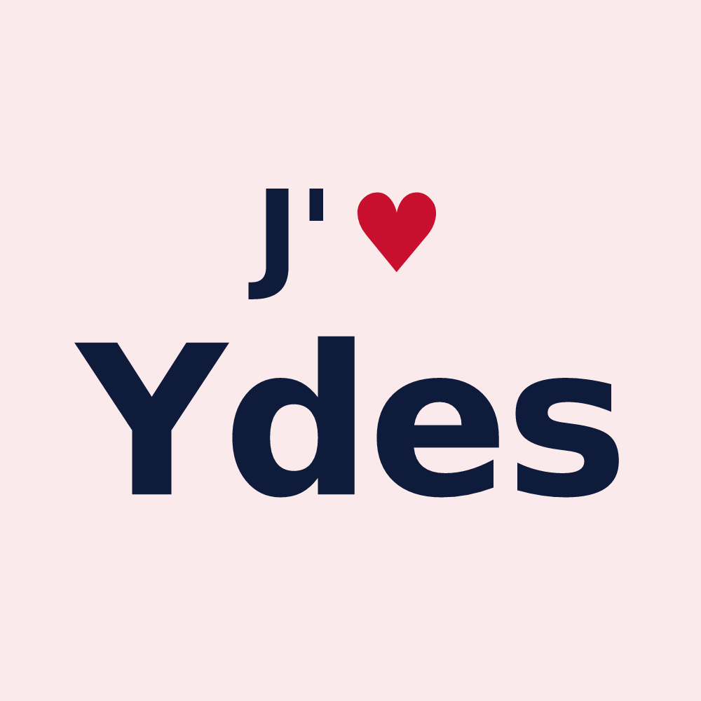 Magnet personnalisé Ydes — design J'aime Ydes