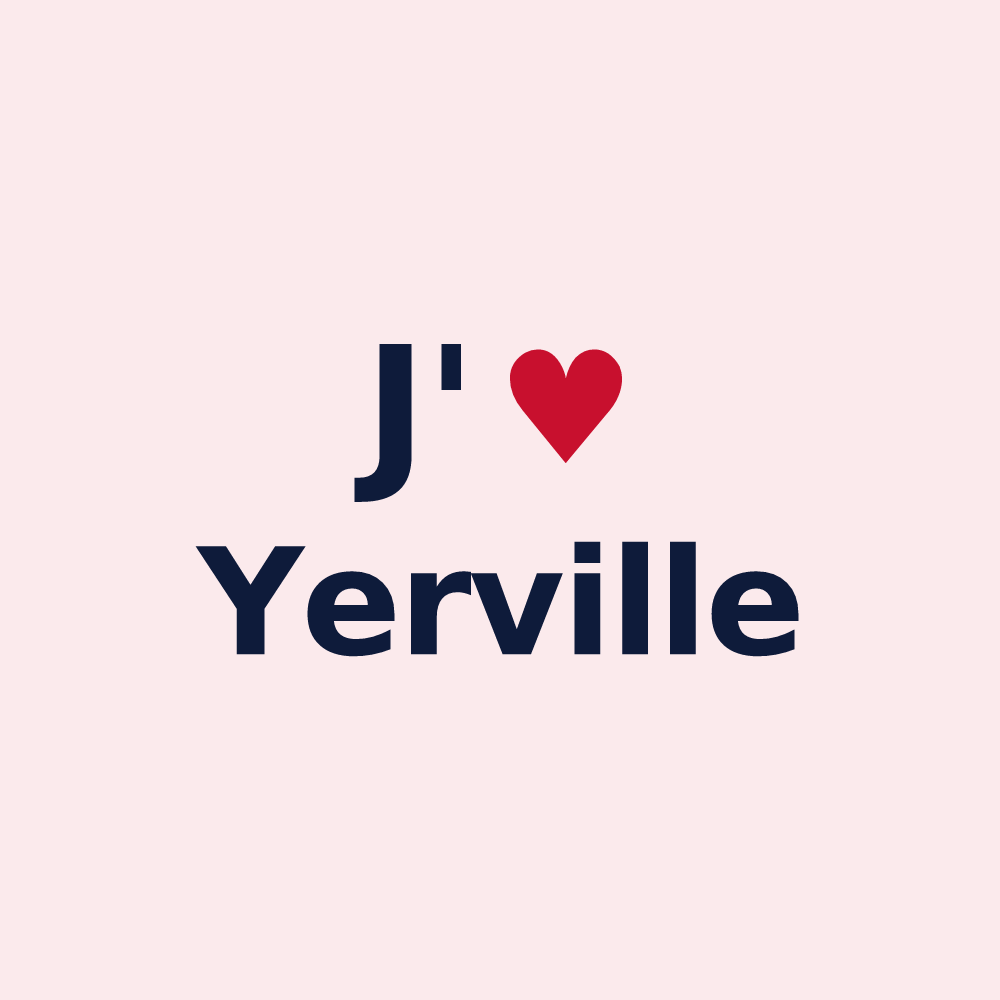 Magnet personnalisé Yerville — design J'aime Yerville