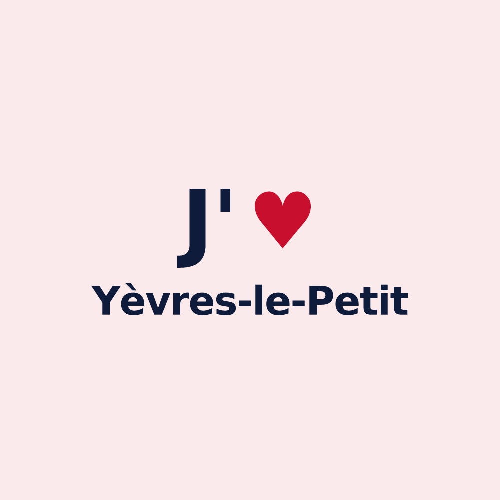 Magnet personnalisé Yèvres-le-Petit — design J'aime Yèvres-le-Petit