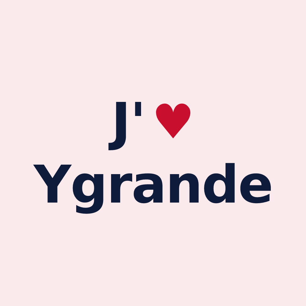 Magnet personnalisé Ygrande — design J'aime Ygrande