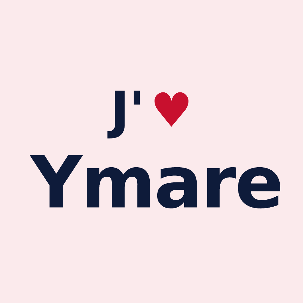 Magnet personnalisé Ymare — design J'aime Ymare