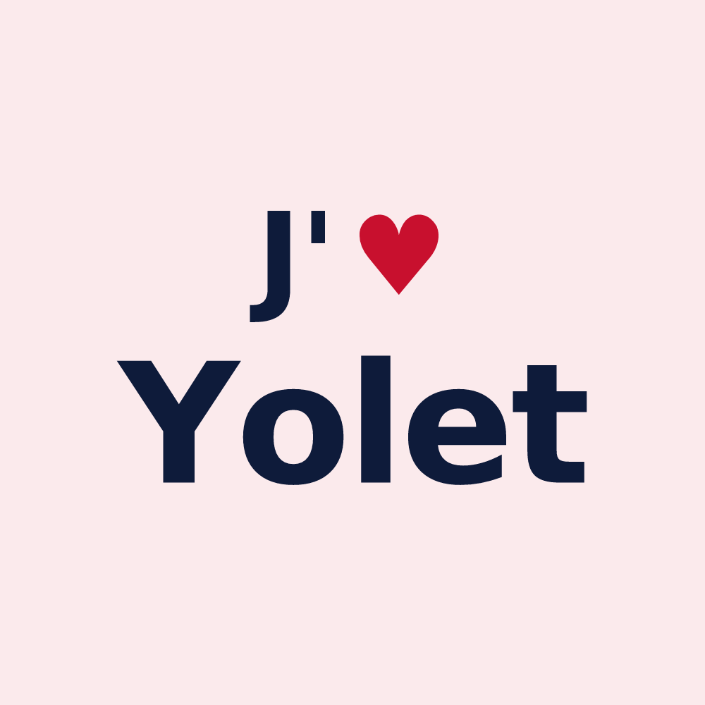 Magnet personnalisé Yolet — design J'aime Yolet