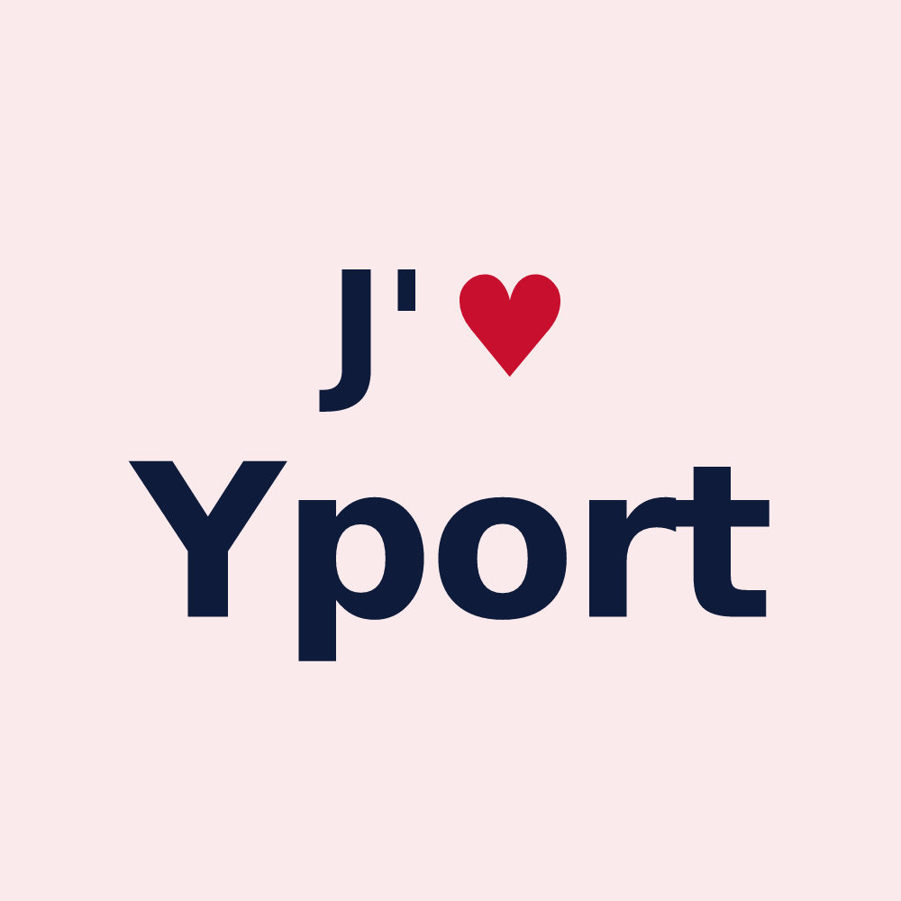 Magnet personnalisé Yport — design J'aime Yport