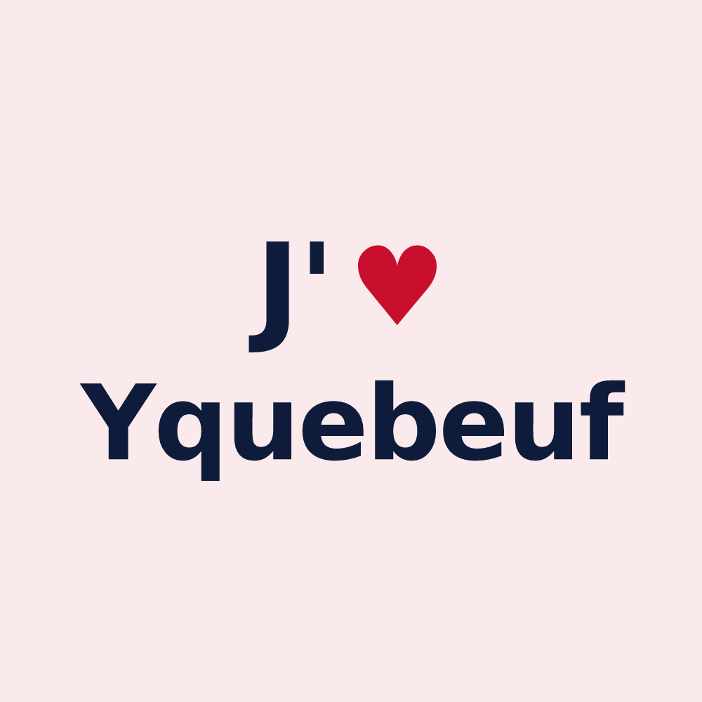 Magnet personnalisé Yquebeuf — design J'aime Yquebeuf