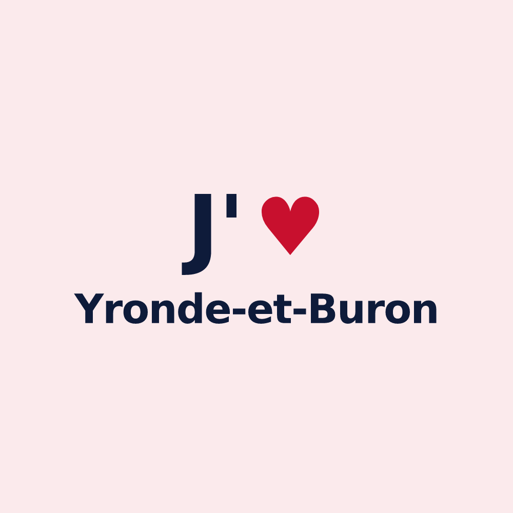 Magnet personnalisé Yronde-et-Buron — design J'aime Yronde-et-Buron