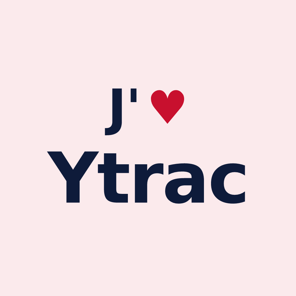 Magnet personnalisé Ytrac — design J'aime Ytrac
