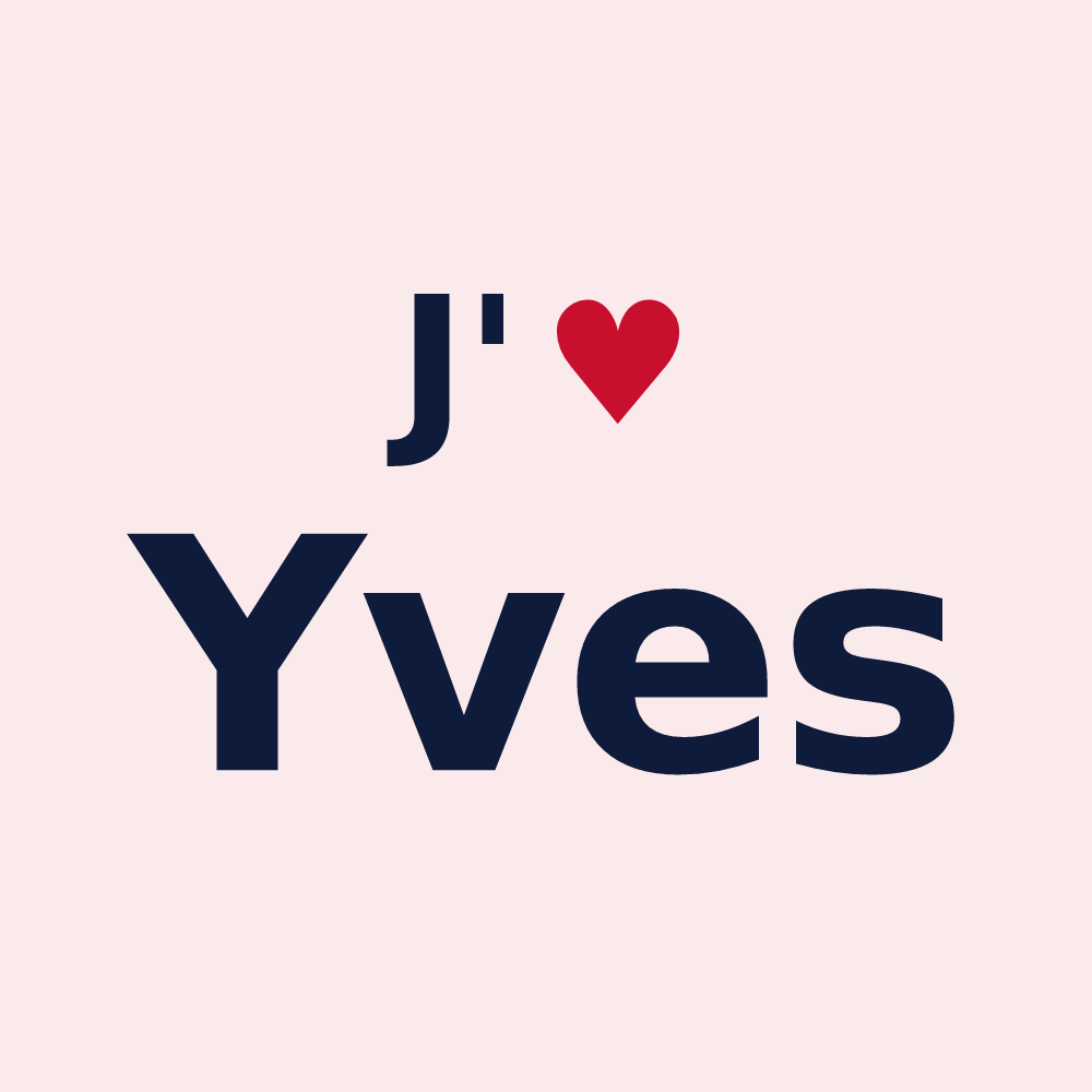 Magnet personnalisé Yves — design J'aime Yves