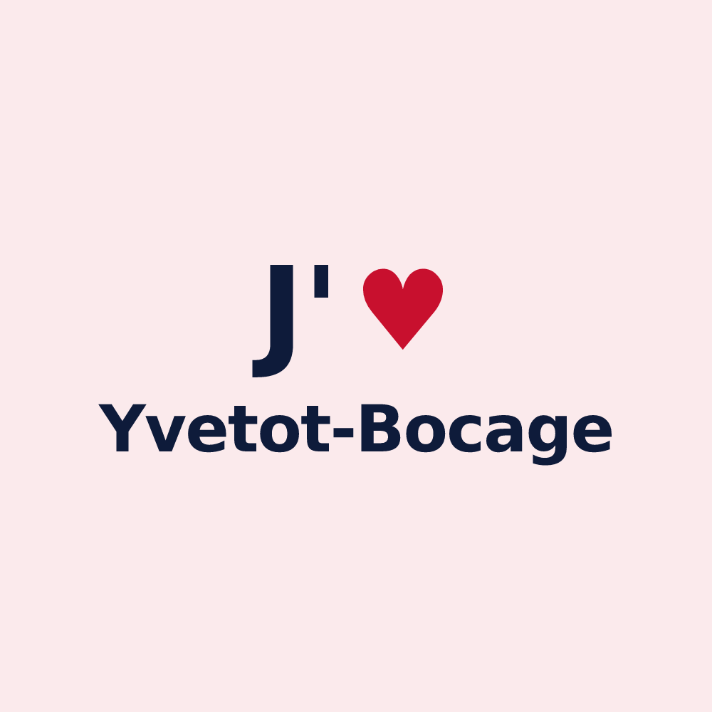 Magnet personnalisé Yvetot-Bocage — design J'aime Yvetot-Bocage