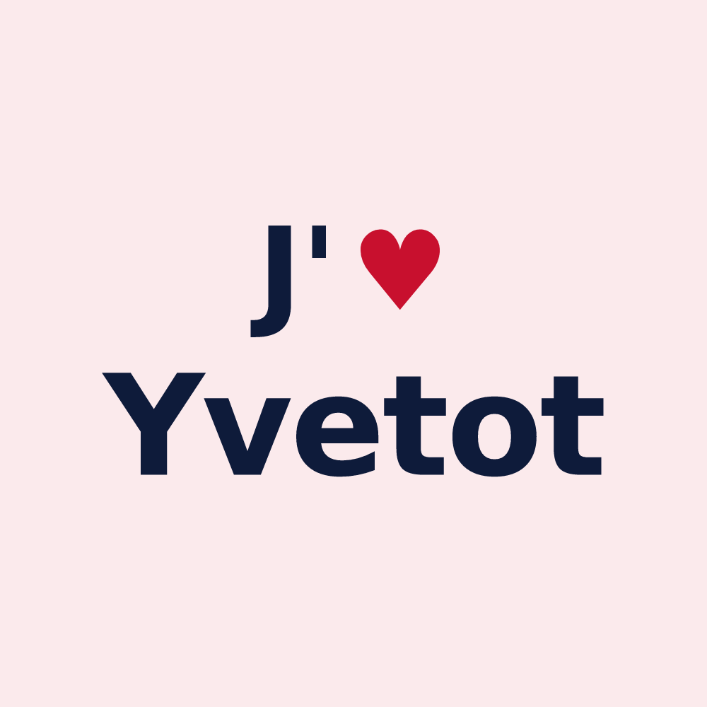 Magnet personnalisé Yvetot — design J'aime Yvetot