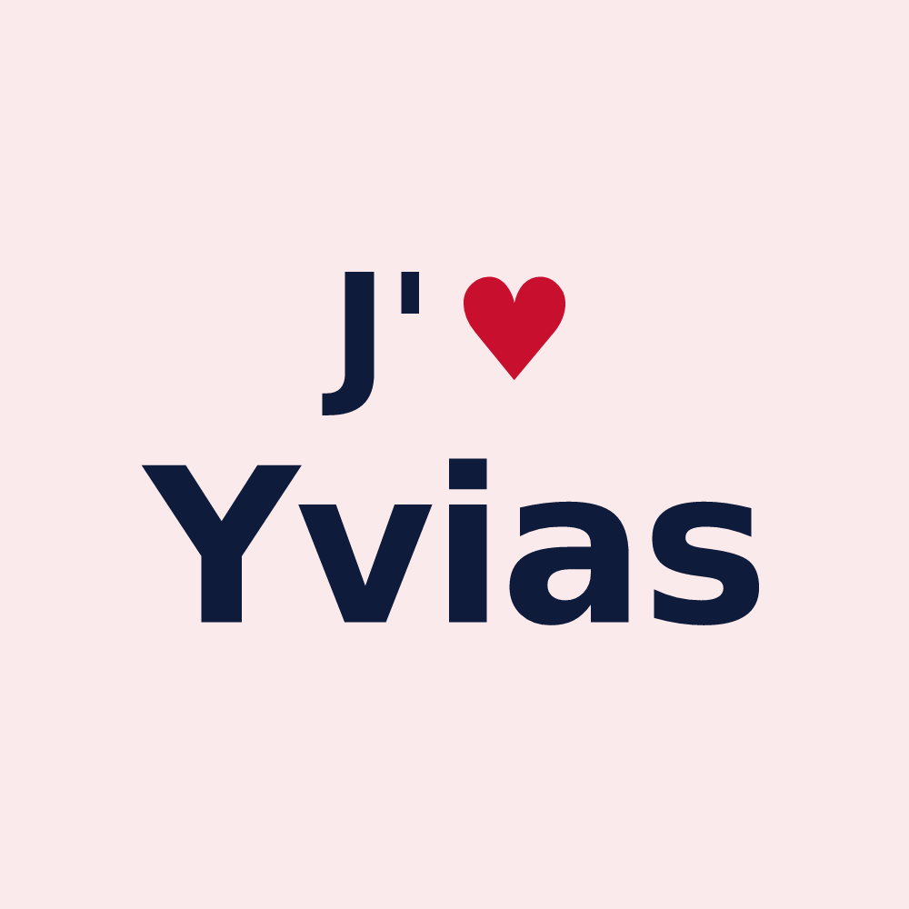 Magnet personnalisé Yvias — design J'aime Yvias