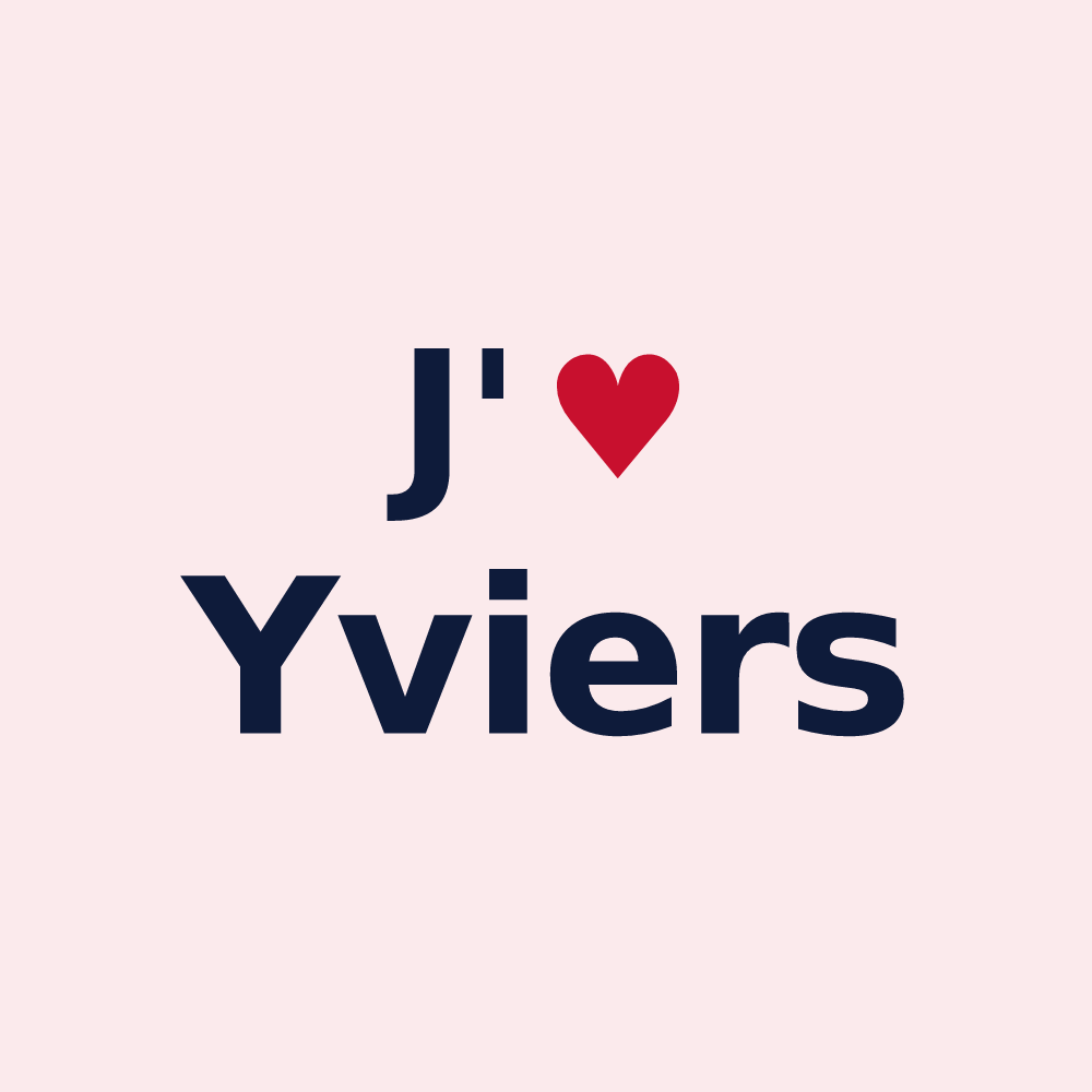 Magnet personnalisé Yviers — design J'aime Yviers