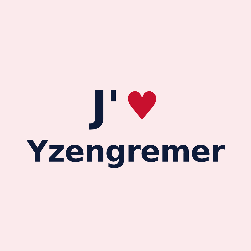 Magnet personnalisé Yzengremer — design J'aime Yzengremer