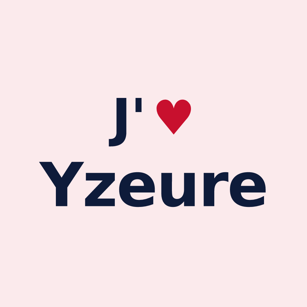 Magnet personnalisé Yzeure — design J'aime Yzeure