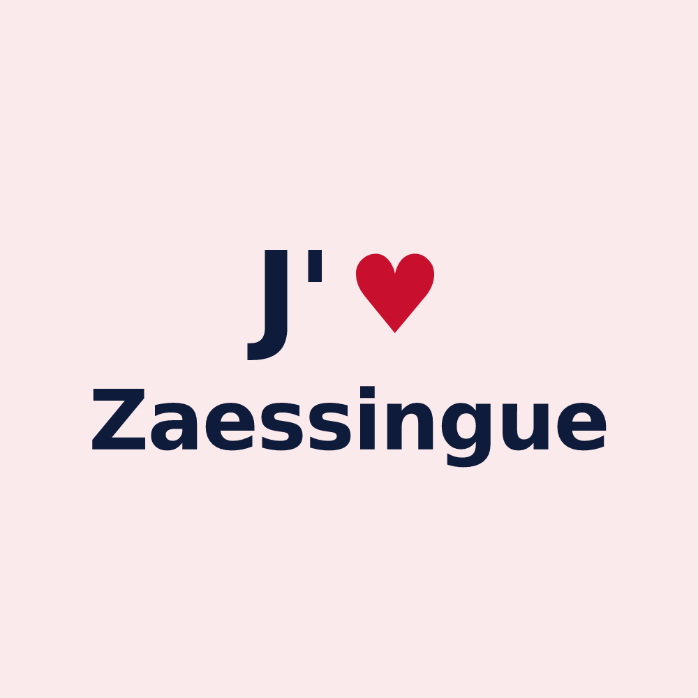 Magnet personnalisé Zaessingue — design J'aime Zaessingue