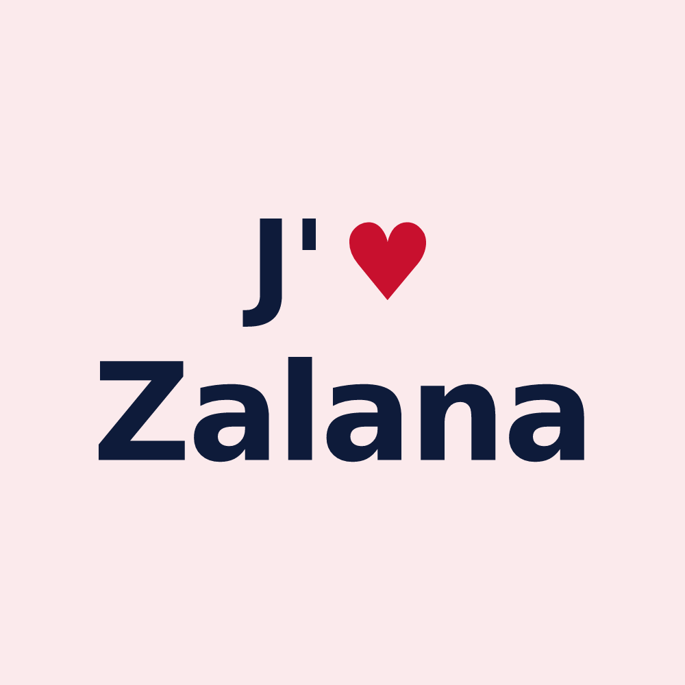 Magnet personnalisé Zalana — design J'aime Zalana
