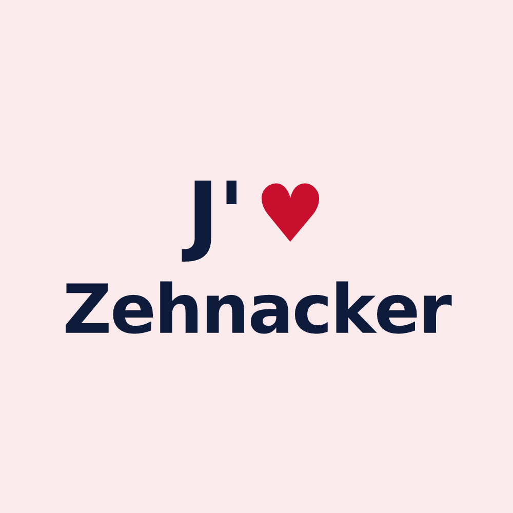 Magnet personnalisé Zehnacker — design J'aime Zehnacker