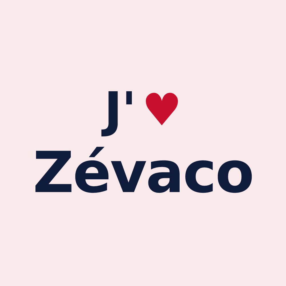 Magnet personnalisé Zévaco — design J'aime Zévaco