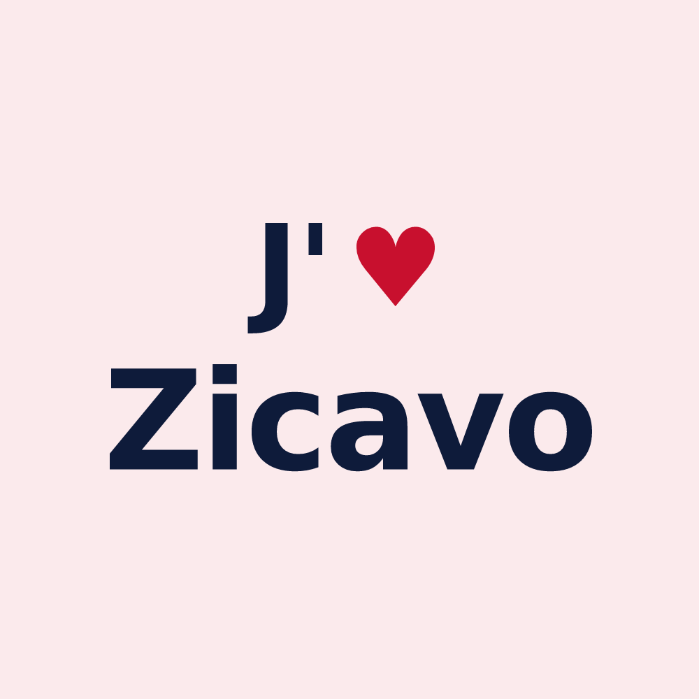 Magnet personnalisé Zicavo — design J'aime Zicavo