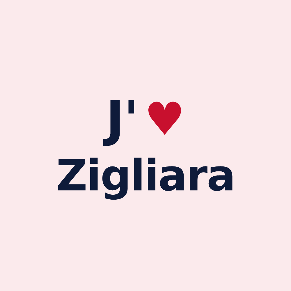 Magnet personnalisé Zigliara — design J'aime Zigliara