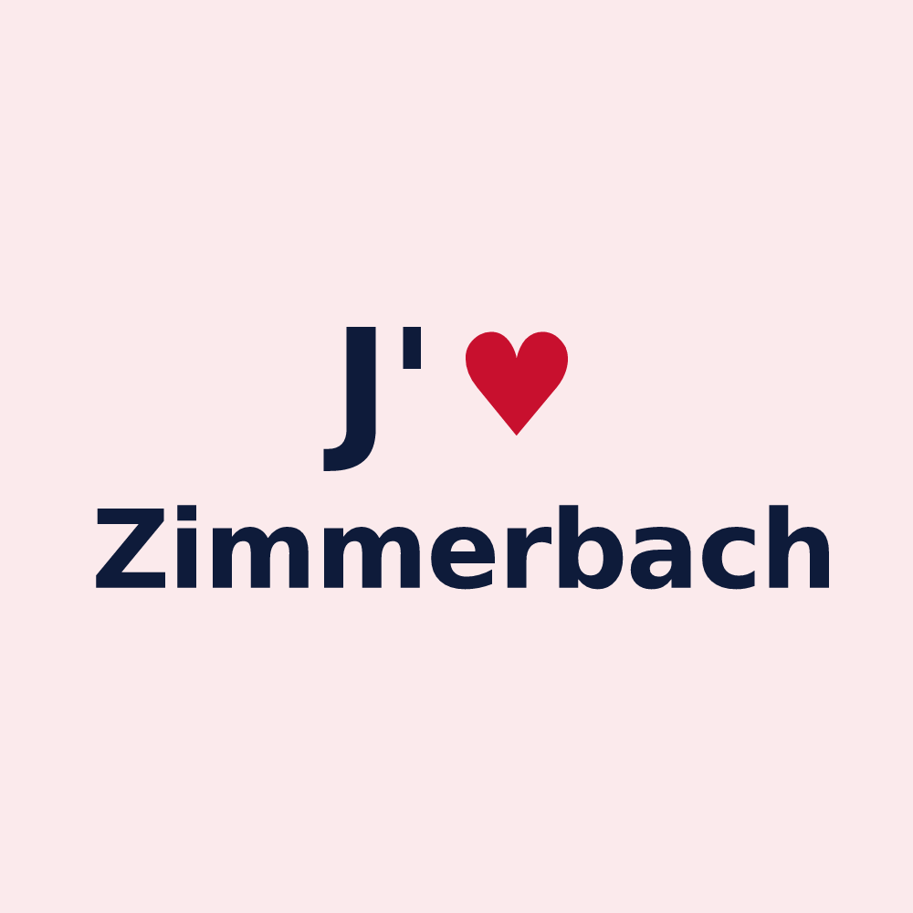 Magnet personnalisé Zimmerbach — design J'aime Zimmerbach