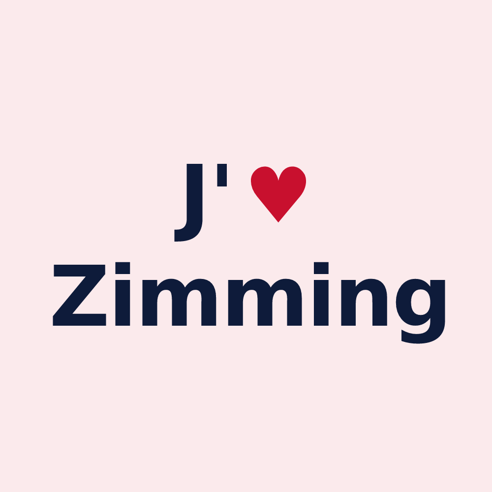 Magnet personnalisé Zimming — design J'aime Zimming