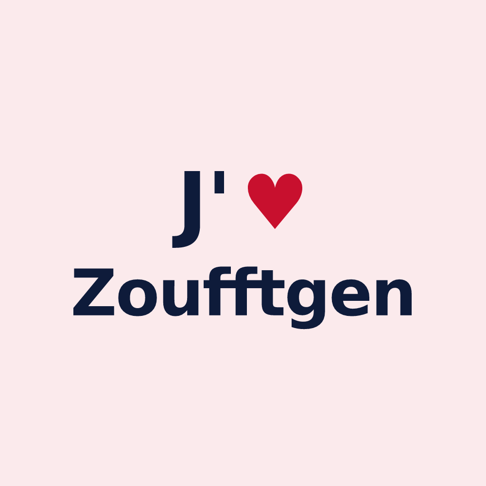 Magnet personnalisé Zoufftgen — design J'aime Zoufftgen