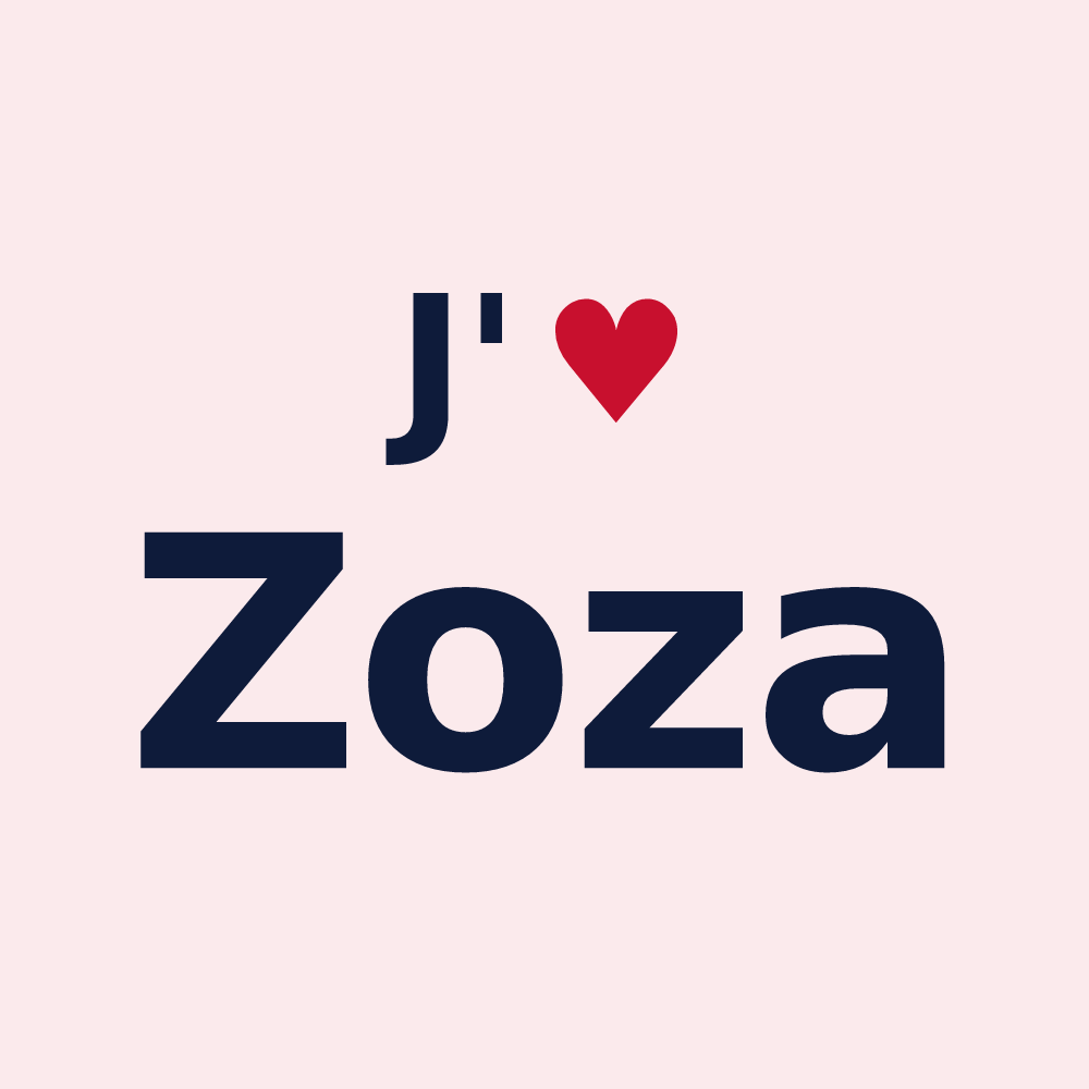 Magnet personnalisé Zoza — design J'aime Zoza