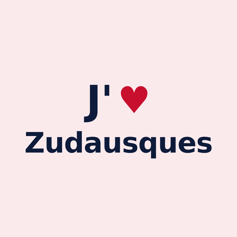 Magnet personnalisé Zudausques — design J'aime Zudausques