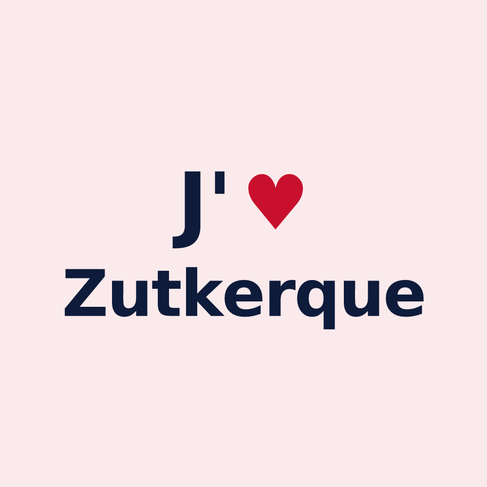 Magnet personnalisé Zutkerque — design J'aime Zutkerque