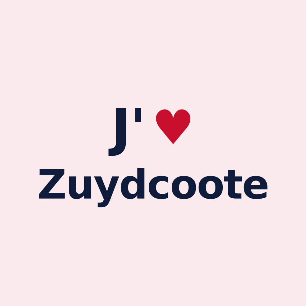 Magnet personnalisé Zuydcoote — design J'aime Zuydcoote