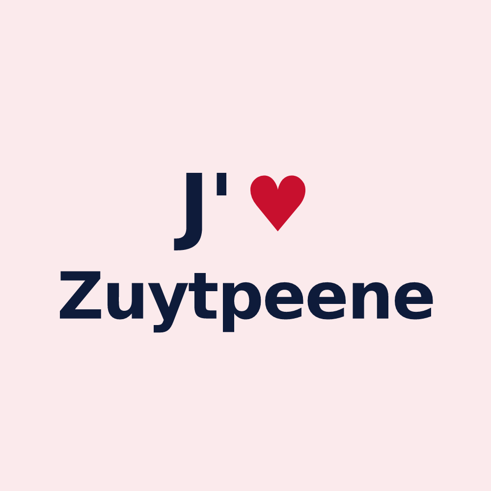 Magnet personnalisé Zuytpeene — design J'aime Zuytpeene