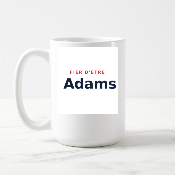Mug « Fier d'être Adams » — design pour Adam-lès-Passavant
