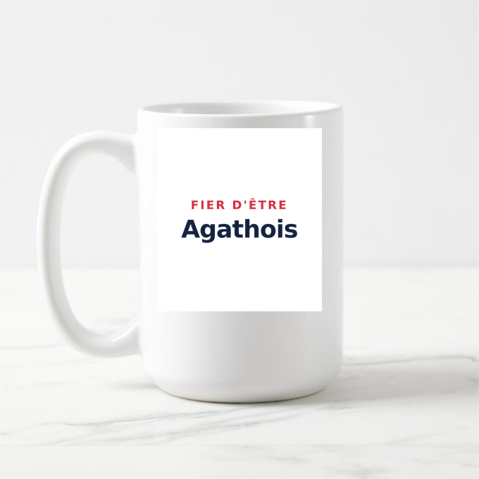 Mug « Fier d'être Agathois » — design pour Agde