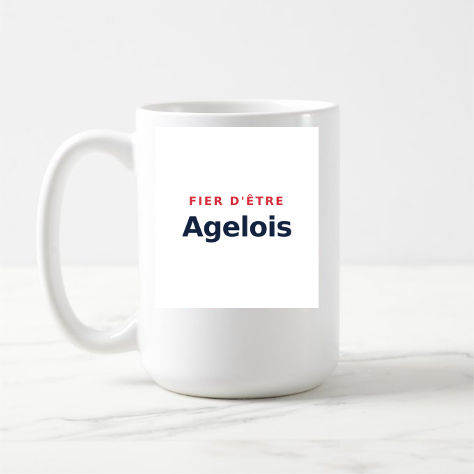 Mug « Fier d'être Agelois » — design pour Agel