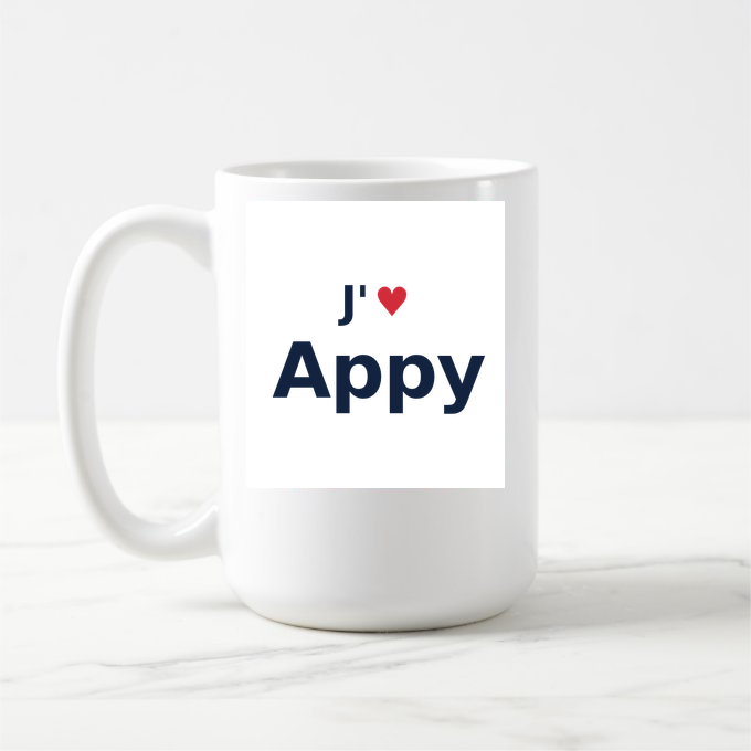 Mug personnalisé Appy — design J'aime Appy