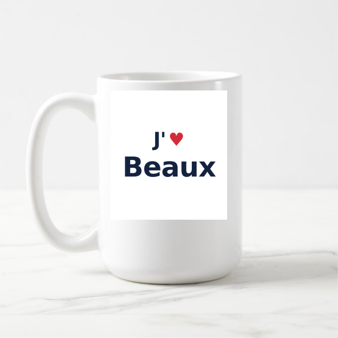 Mug personnalisé Beaux — design J'aime Beaux