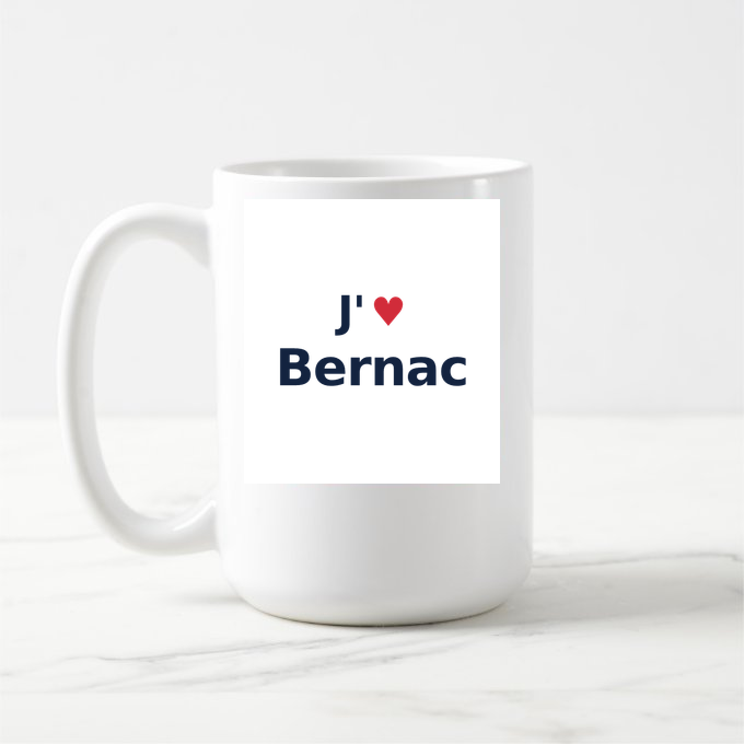 Mug personnalisé Bernac — design J'aime Bernac