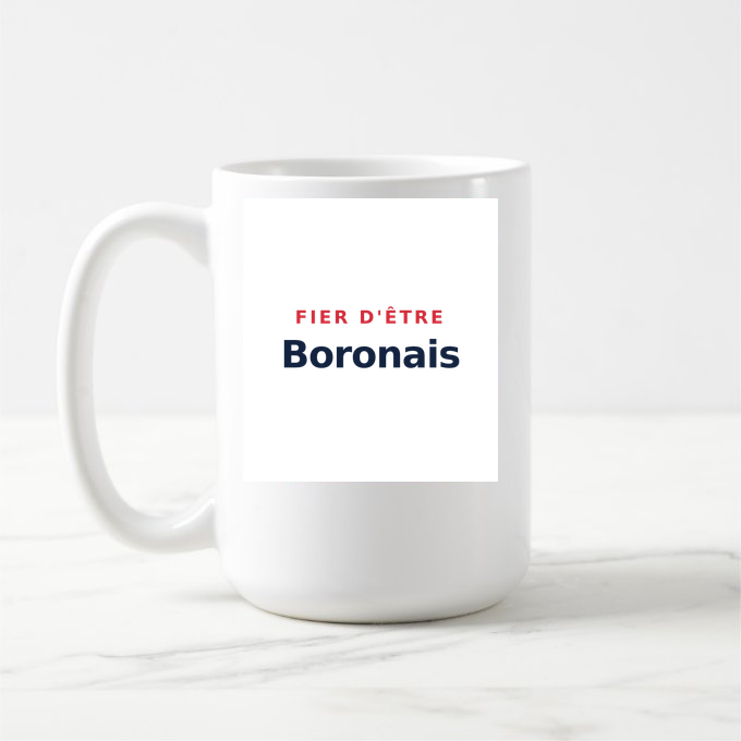 Mug « Fier d'être Boronais » — design pour Boron
