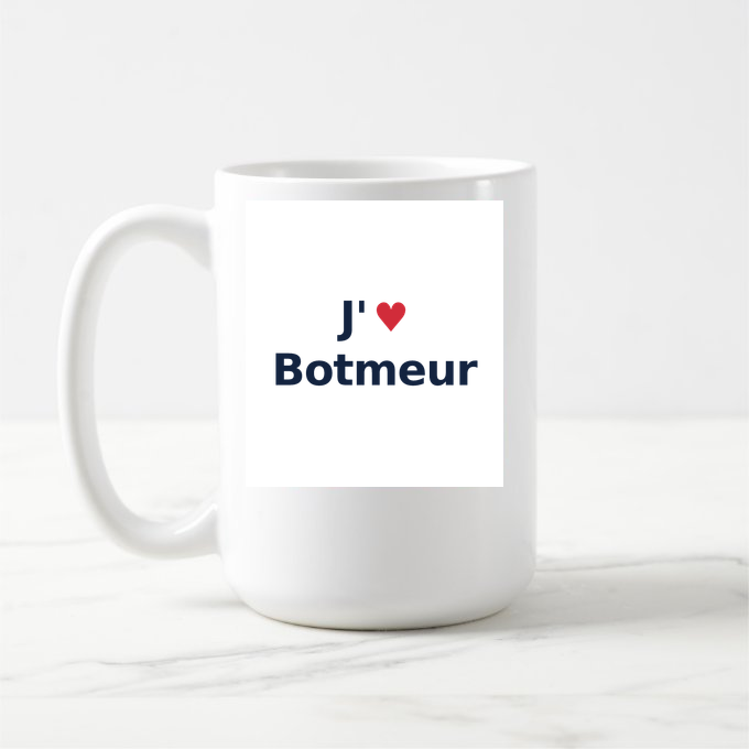 Mug personnalisé Botmeur — design J'aime Botmeur