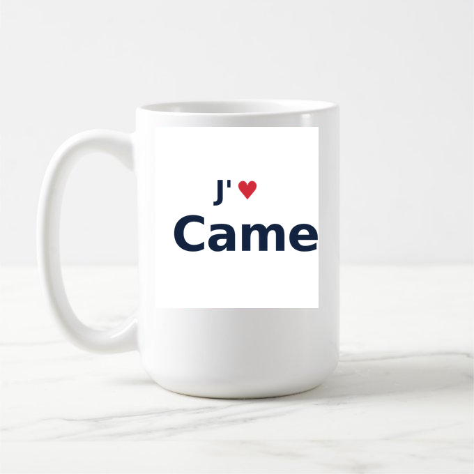 Mug personnalisé Came — design J'aime Came
